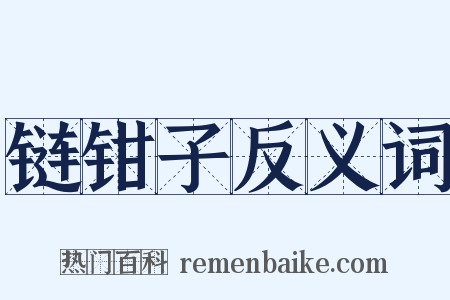链钳子反义词是什么意思的图片